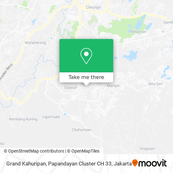 Grand Kahuripan, Papandayan Cluster CH 33 map