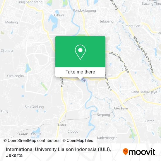 International University Liaison Indonesia (IULI) map