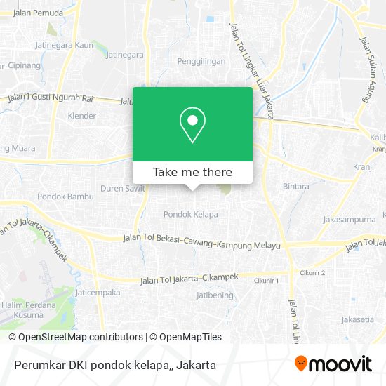 Perumkar DKI pondok kelapa, map