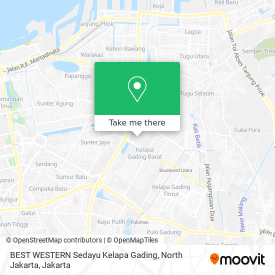 BEST WESTERN Sedayu Kelapa Gading, North Jakarta map