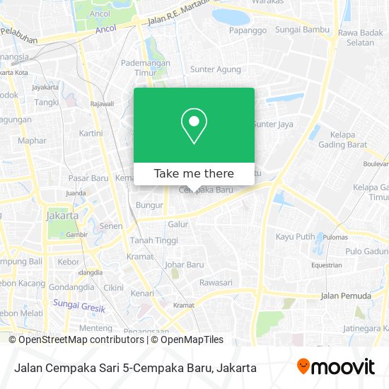 Jalan Cempaka Sari 5-Cempaka Baru map