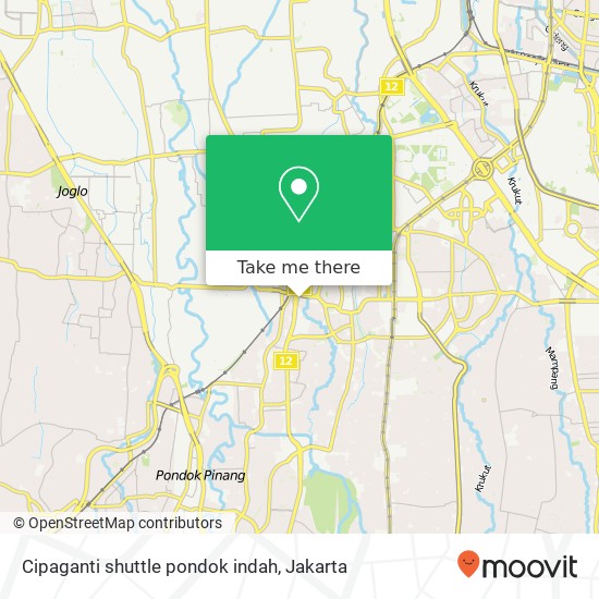 Cipaganti shuttle pondok indah map