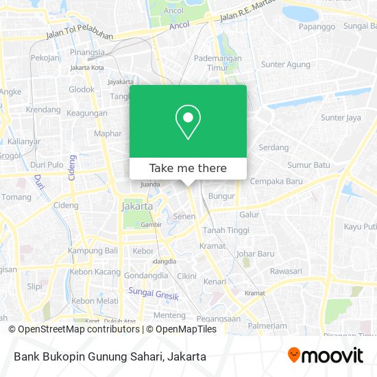 Bank Bukopin Gunung Sahari map