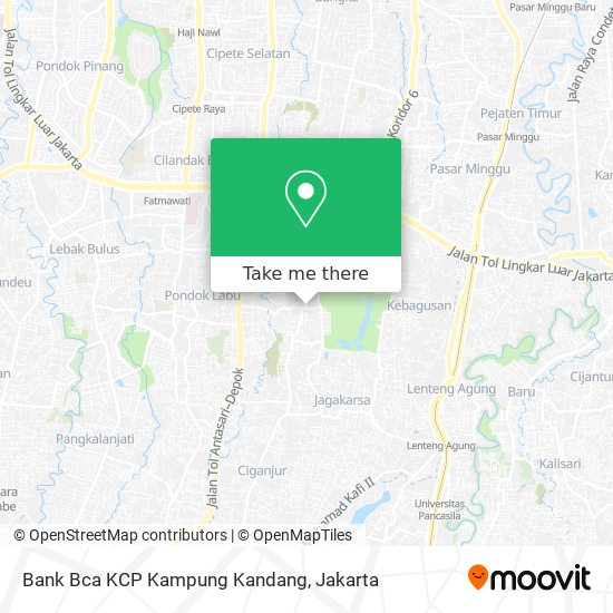 Bank Bca KCP Kampung Kandang map