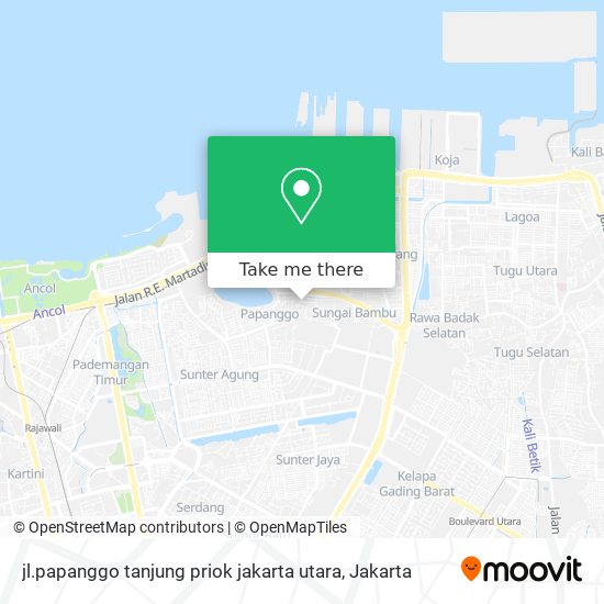 jl.papanggo tanjung priok jakarta utara map