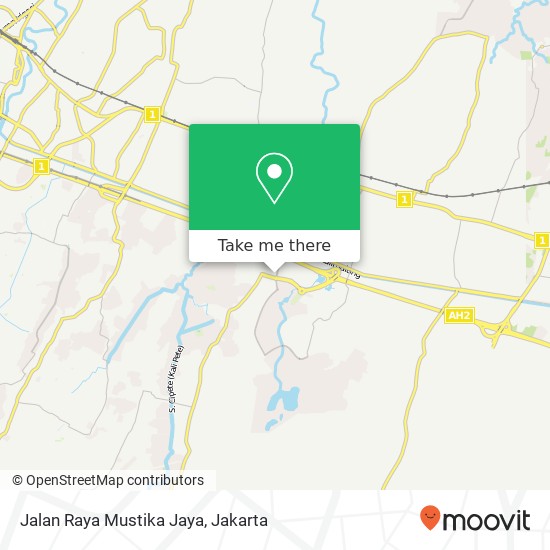 Jalan Raya Mustika Jaya map