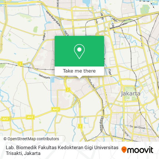 Lab. Biomedik Fakultas Kedokteran Gigi Universitas Trisakti map