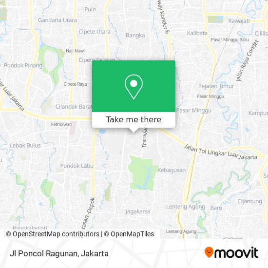 Jl Poncol Ragunan map