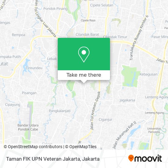 Taman FIK UPN Veteran Jakarta map