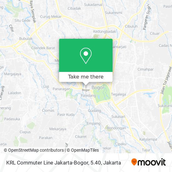 KRL Commuter Line Jakarta-Bogor, 5.40 map