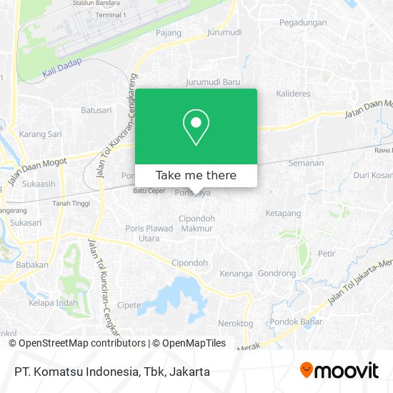 PT. Komatsu Indonesia, Tbk map