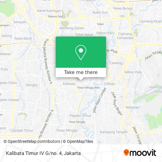Kalibata Timur IV G/no. 4 map