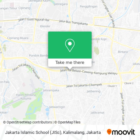 Jakarta Islamic School (JISc), Kalimalang map