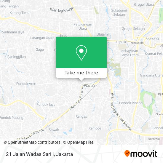 21 Jalan Wadas Sari I map