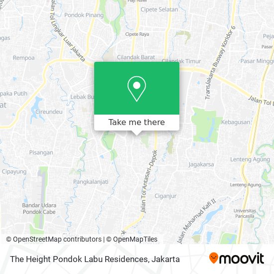 The Height Pondok Labu Residences map