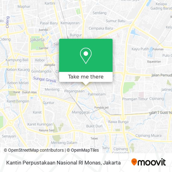 Kantin Perpustakaan Nasional RI Monas map