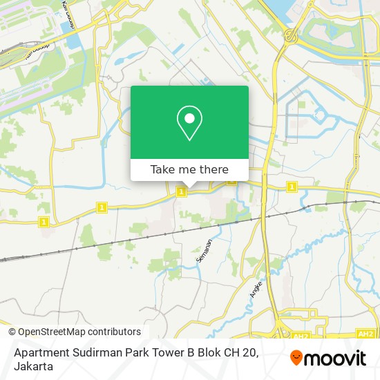 Apartment Sudirman Park Tower B Blok CH 20 map