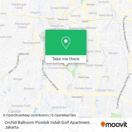 Orchid Ballroom Pondok Indah Golf Apartment map