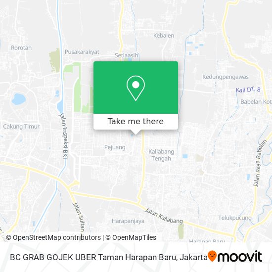 BC GRAB GOJEK UBER Taman Harapan Baru map