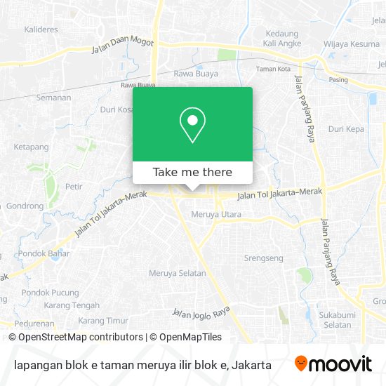 lapangan blok e taman meruya ilir blok e map