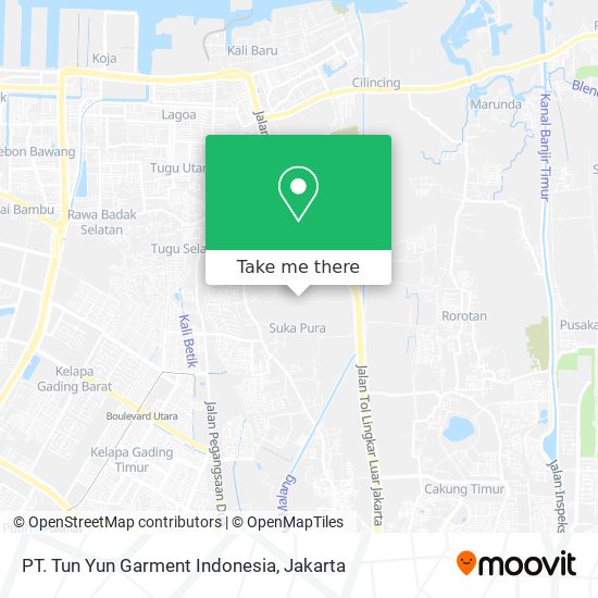 PT. Tun Yun Garment Indonesia map