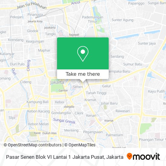 Pasar Senen Blok VI Lantai 1 Jakarta Pusat map