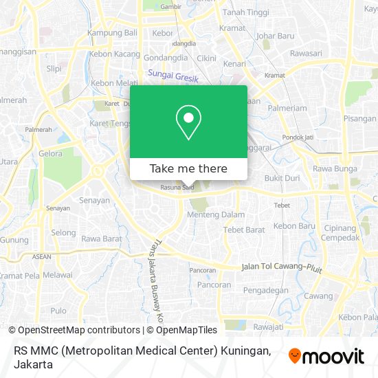 RS MMC (Metropolitan Medical Center) Kuningan map