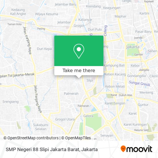 SMP Negeri 88 Slipi Jakarta Barat map