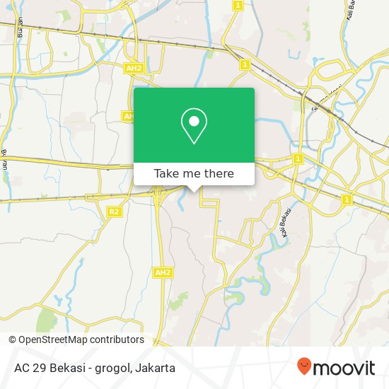AC 29 Bekasi - grogol map