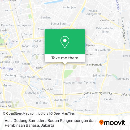 Aula Gedung Samudera Badan Pengembangan dan Pembinaan Bahasa map