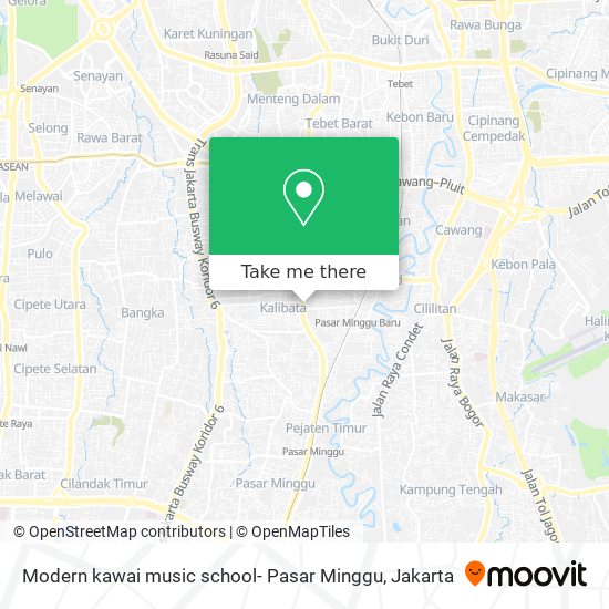 Modern kawai music school- Pasar Minggu map