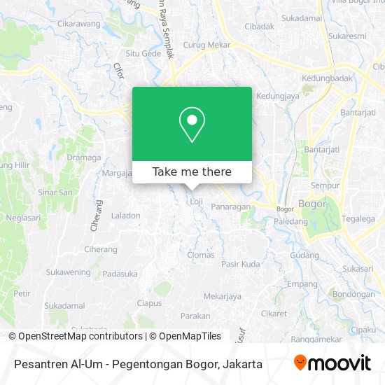 Pesantren Al-Um - Pegentongan Bogor map