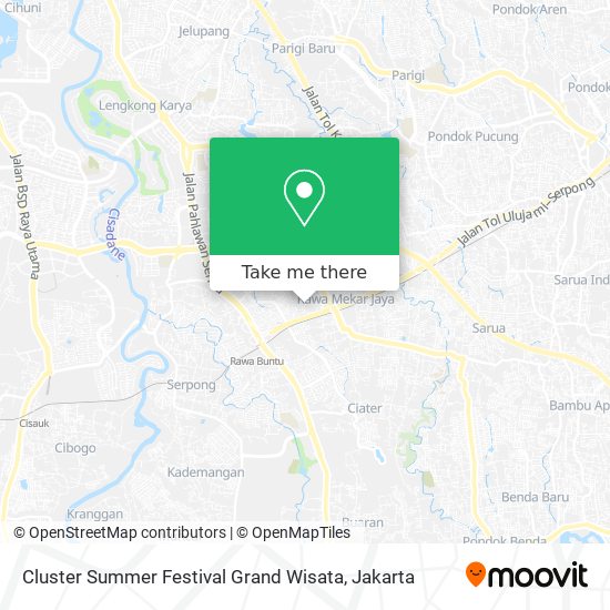Cluster Summer Festival Grand Wisata map