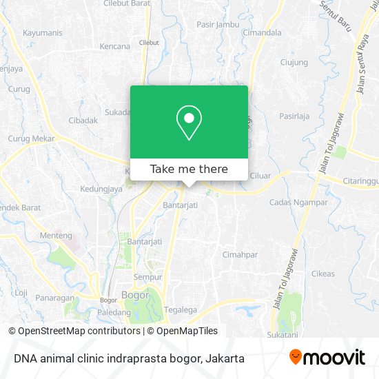 DNA animal clinic indraprasta bogor map