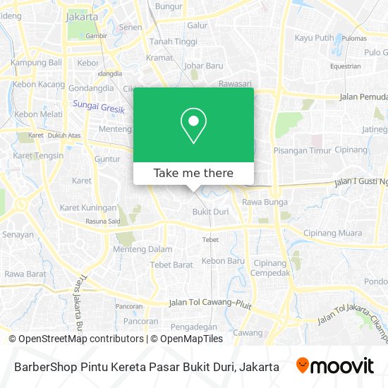 BarberShop Pintu Kereta Pasar Bukit Duri map