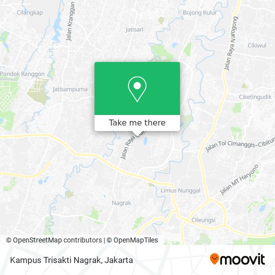 Kampus Trisakti Nagrak map