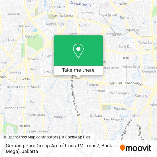 Gerbang Para Group Area (Trans TV, Trans7, Bank Mega) map