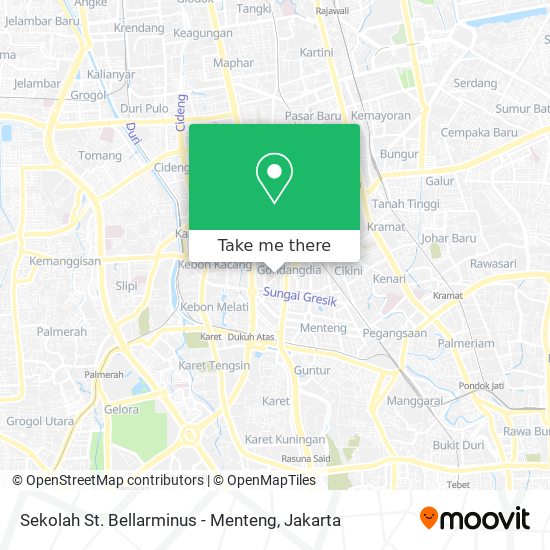 Sekolah St. Bellarminus - Menteng map