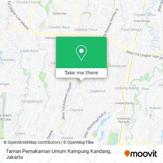 Taman Pemakaman Umum Kampung Kandang map