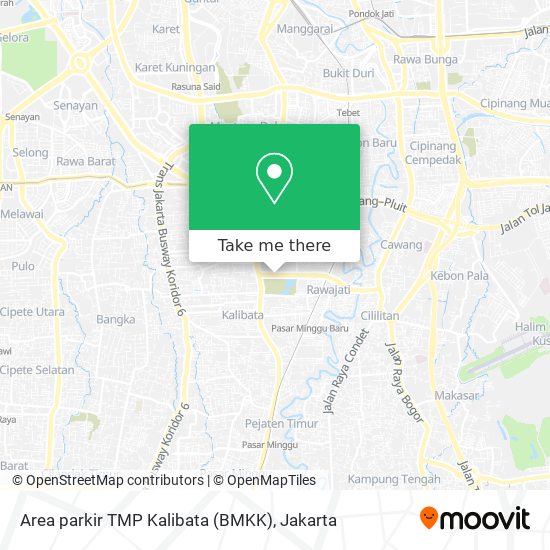 Area parkir TMP Kalibata (BMKK) map