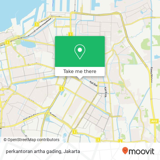 perkantoran artha gading map