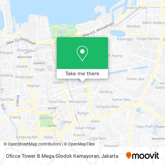 Oficce Tower B Mega Glodok Kemayoran map