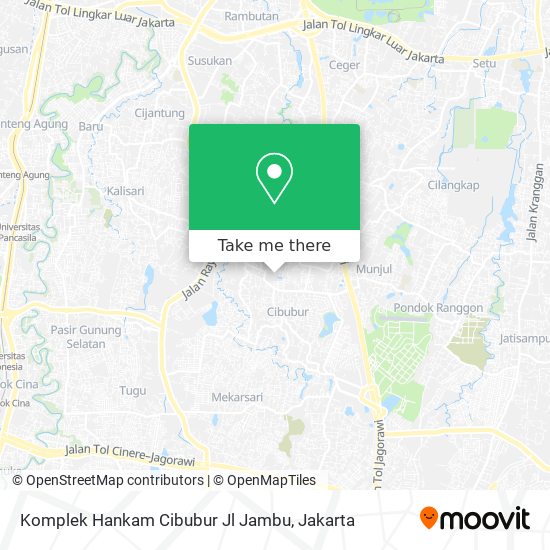 Komplek Hankam Cibubur Jl Jambu map