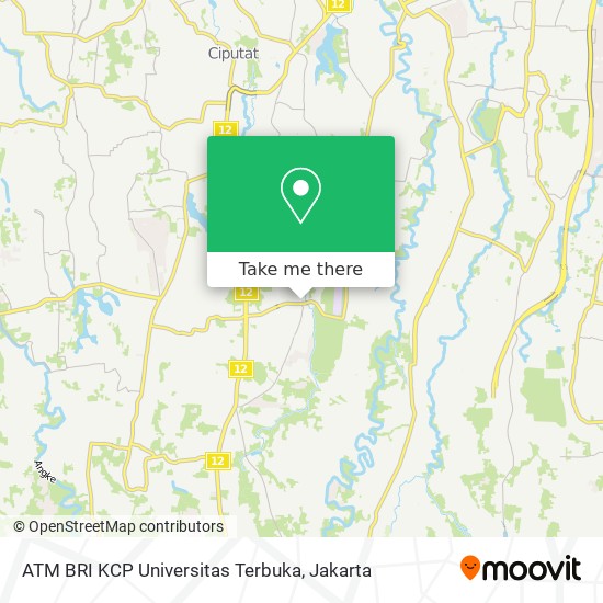 ATM BRI KCP Universitas Terbuka map