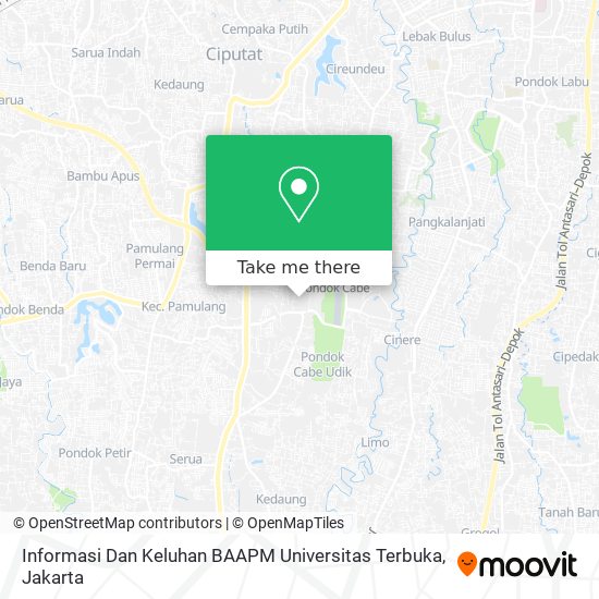 Informasi Dan Keluhan BAAPM Universitas Terbuka map