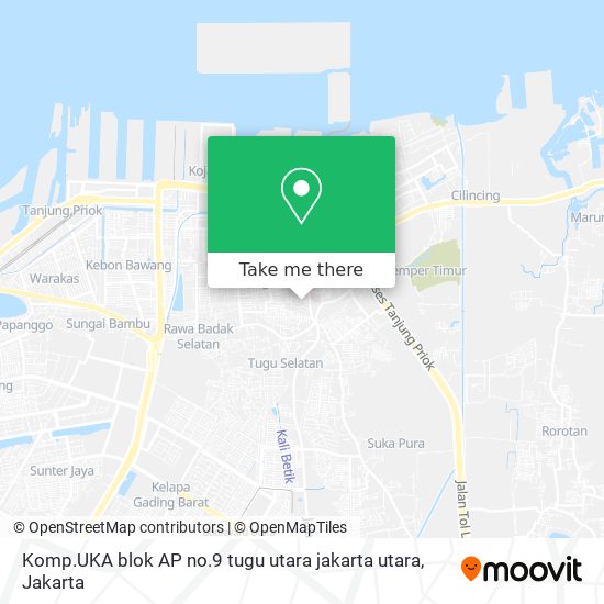 Komp.UKA blok AP no.9  tugu utara jakarta utara map