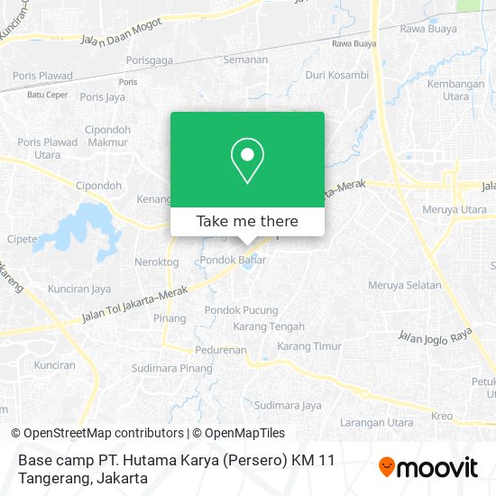 Base camp PT. Hutama Karya (Persero) KM 11 Tangerang map