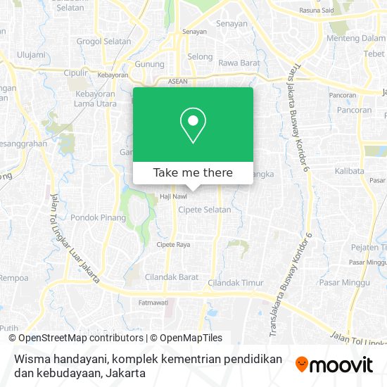 Wisma handayani, komplek kementrian pendidikan dan kebudayaan map