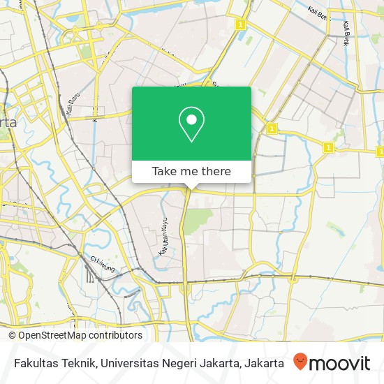 Fakultas Teknik, Universitas Negeri Jakarta map