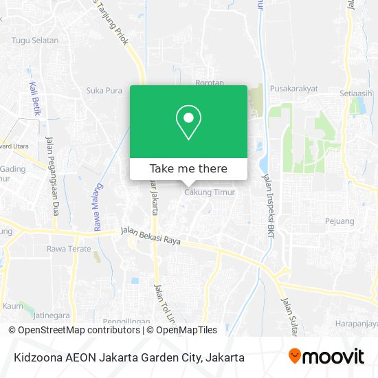 Kidzoona AEON Jakarta Garden City map